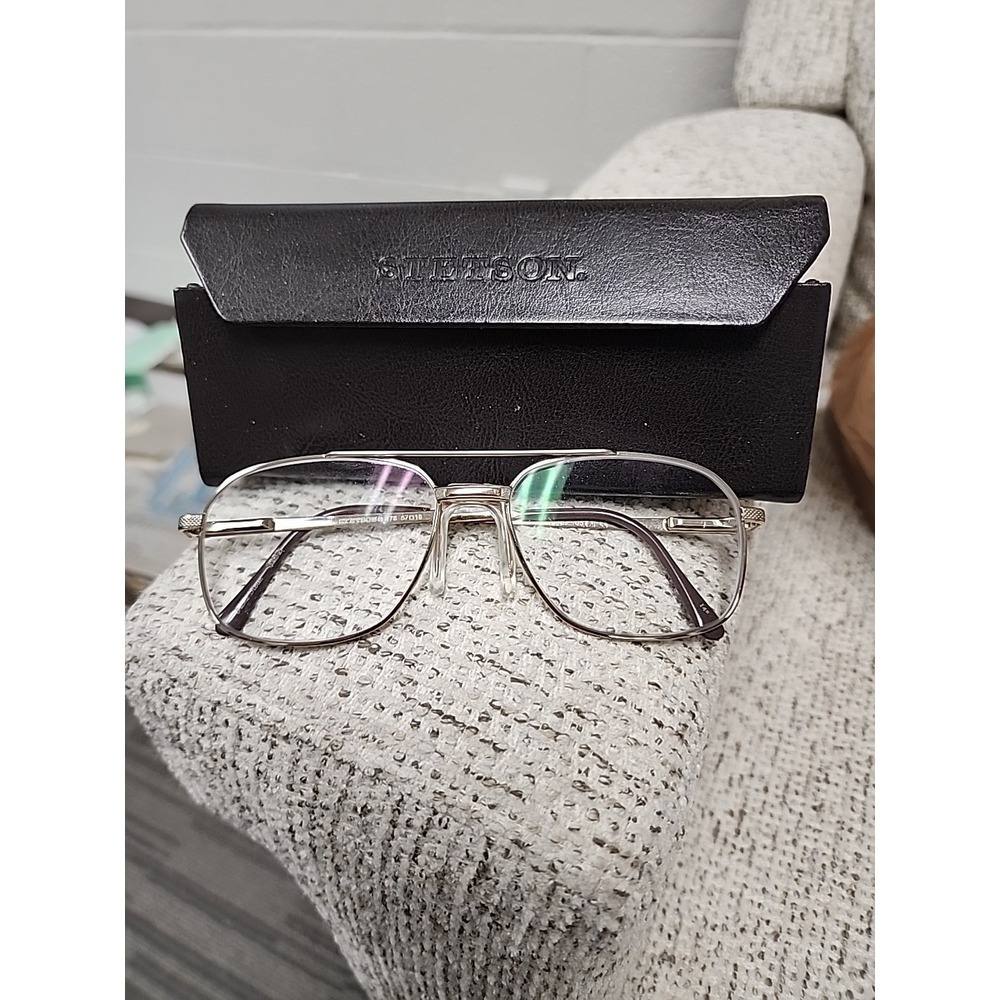 Stetson‎ Eyeglasses 178 Zyloware 057 Aviator Designer Frames Only Silver 57-16